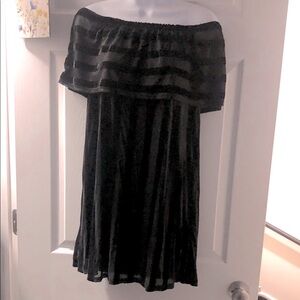 Elegant Black Off-Shoulder Mini Dress